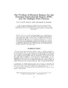 Brownian ratchet / Philosophy of thermal and statistical physics / Richard Feynman / Ratchet / The Feynman Lectures on Physics / J. M. R. Parrondo / Physics / Science / Nanotechnology