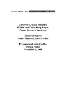 Children’s Justice Initiative Alcohol and Other Drug Project