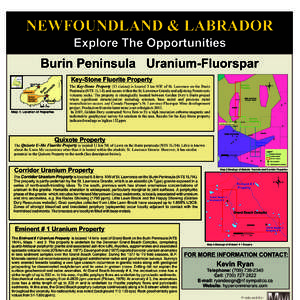 NEWFOUNDLAND & LABRADOR Explore The Opportunities Burin Peninsula Uranium-Fluorspar 0