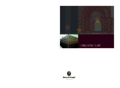 Banco de Portugal EUROSYSTEM Organic Law Approved by Law No[removed]of 31 January 1998, as amended by Decree-Law No[removed]of 17 April 2001,