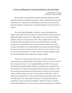 United States / William H. Goetzmann / Stephen Harriman Long / Red River Expedition / William H. Emory / John Smith / Lewis and Clark Expedition / Fur trade / George Vancouver / Exploration / History of North America / Exploration of North America