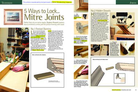 Technique  Joints This article is reproduced by kind permission of British Woodworking magazine