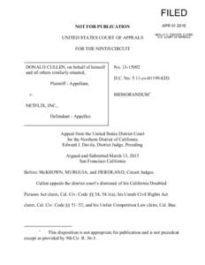 FILED NOT FOR PUBLICATION UNITED STATES COURT OF APPEALS APRMOLLY C. DWYER, CLERK