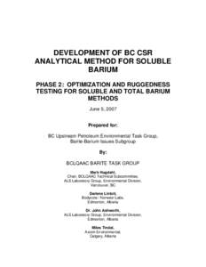Microsoft Word - BCLQAAC Barite Methods Phase 2 Report.doc