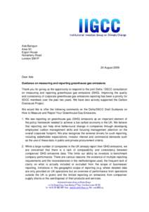 Microsoft Word - IIGCC on Defra DECC ghg reporting consultation FINAL _2_