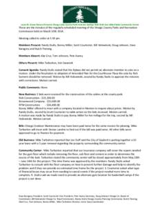 Louis M. Groen Nature Preserve Otsego Lake County Park Irontone Springs Wah Wah Soo Libke Fields Community Center  These are the minutes of the regularly scheduled meeting of the Otsego County Parks and Recreation Commis