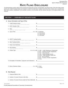 RATE FILING DISCLOSURE  Attachment Four Speed to Market (EX) Task Force[removed]