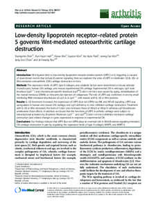 Genes / Wnt signaling pathway / Skeletal system / Tissues / Beta-catenin / Lipoprotein receptor-related protein / Chondrocyte / Collagen /  type II /  alpha 1 / Cartilage / Biology / Signal transduction / LRP5