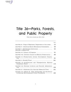 Title 36—Parks, Forests, and Public Property (This book contains part 300 to End) Part
