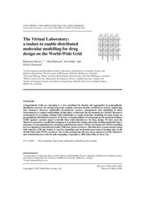 The Virtual Laboratory: a toolset to enable distributed molecular modelling for drug design on the World-Wide Grid
