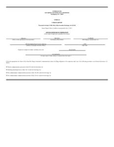 UNITED STATES SECURITIES AND EXCHANGE COMMISSION Washington, D.C[removed]FORM 8-K CURRENT REPORT