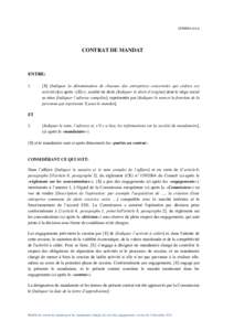 JJ/MM/AAAA  CONTRAT DE MANDAT ENTRE: 1.