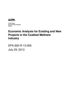 Economic Analysis for Existing and New Projects in the Coalbed Methane Industry - July 2013