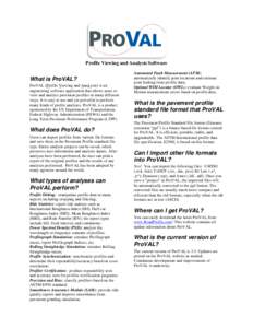 Profilograph / Measuring instruments / Pavement engineering / International Roughness Index