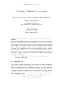RULE 2004 Preliminary Version  Principles of Chemical Programming Jean-Pierre Banˆatre1 , Pascal Fradet2 and Yann Radenac1 1 IRISA,