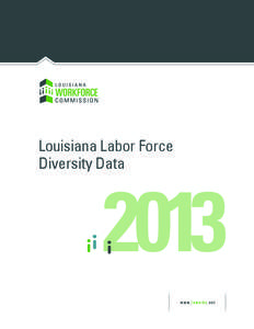 Louisiana Labor Force Diversity Data Louisiana Labor Force Diversity Data 2013