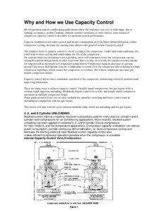 Why and How we Use Capacity Control