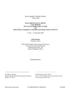 Office of Oceanic and Atmospheric Research / Ozone depletion / Cooperative Institute for Research in Environmental Sciences / Radiative forcing / Pacific Marine Environmental Laboratory / Aerosol / Air pollution / National Oceanic and Atmospheric Administration / Volatile organic compound / Atmospheric sciences / Meteorology / Environment