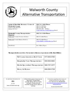 Walworth County Alternative Transportation