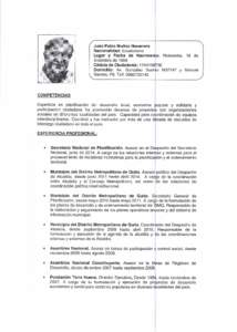 Juan Pablo Muñoz Navarrete Nacionalidad: Ecuatoriano Lugar y Fecha de Nacimien >o: Riobamba. 18 de diciembre de 1959 Cédula de Ciudadanía: Domicilio: Av. González Suárez N32747 y Manuel