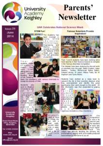 Parents’ Newsletter UAK Celebrates National Science Week Issue 21