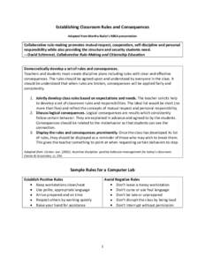 Behaviorism / Educational psychology / Assertive discipline / Special education / School discipline / Teacher / Reinforcement / Classroom management / Good Behavior Game / Education / Pedagogy / Teaching