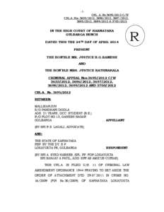 -1CRL. A. No[removed]C/W CRL.A. Nos[removed], [removed], [removed], [removed], [removed] &[removed]IN THE HIGH COURT OF KARNATAKA GULBARGA BENCH