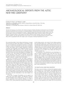 Ancient Mesoamerica, ), 157–174 Copyright © 2001 Cambridge University Press. Printed in the U.S.A. ARCHAEOLOGICAL DEPOSITS FROM THE AZTEC NEW FIRE CEREMONY