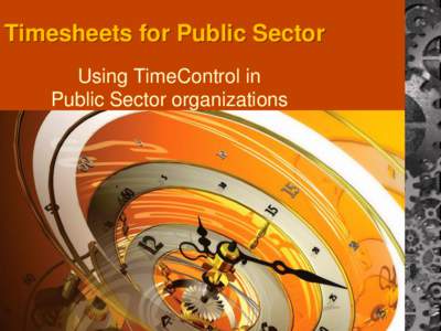 Timesheets for Public Sector Using TimeControl in Public Sector organizations HMS History 1984