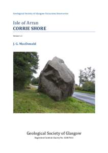 Geological Society of Glasgow Excursion Itineraries  Isle of Arran CORRIE SHORE Version 1.1