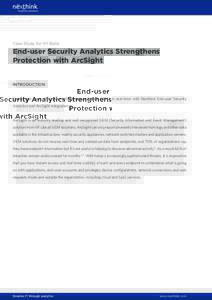 Case Study for XY Bank  End-user Security Analytics Strengthens Protection with ArcSight  INTRODUCTION