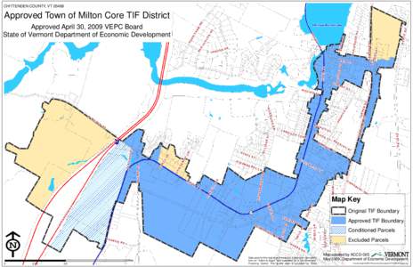 CHITTENDEN COUNTY, VT[removed]RD Approved Town of Milton Core TIF District TH R