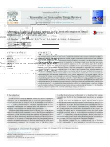 Alternative biodiesel feedstock systems in the Semi-arid region of Brazil_ Implications for ecosystem services