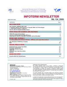 INFOTERM NEWSLETTER INL 134_2009 ISSN[removed]CONTENTS