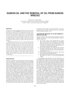 Sunken Oil and the Removal of Oil From Sunken Wrecks