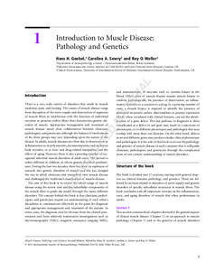 1  Introduction to Muscle Disease: Pathology and Genetics Hans H. Goebel,1 Caroline A. Sewry2 and Roy O. Weller3 1