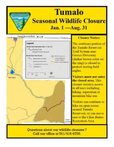 Tumalo Bald Eagle Seasonal Closure