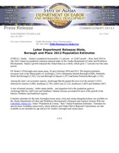 FOR IMMEDIATE RELEASE Jan. 18, 2013 For more information: No[removed]