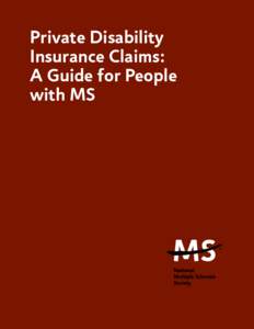 Guidebook - Private Disability Insurance Claims - A Guide for People with MS