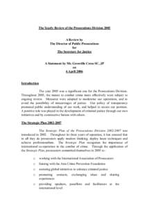 The Yearly Review of the Prosecutions Division 2005