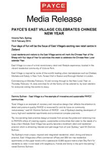 Brian Boyd & Dominic Sullivan of PAYCE - East Village joins in the Chinese New Year Celebrations