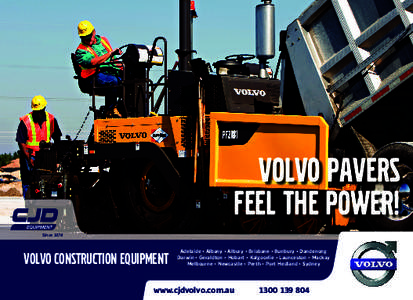 volvo pavers feel the power! Since 1974 volvo construction equipment