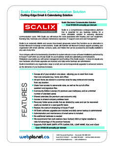 Scalix Electronic Communication Solution Cutting-Edge Email & Calendaring Solution Scalix Electronic Communication Solution