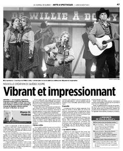 LE JOURNAL DE QUÉBEC |  ARTS & SPECTACLES 47