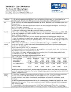 United States / Johnson County /  Kansas / Poverty in the United States / Kansas City /  Kansas / Wyandotte County /  Kansas / Platte County /  Missouri / Kansas City metropolitan area / Geography of the United States / Kansas