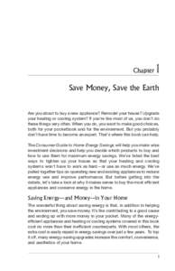 Chapter  1 Save Money, Save the Earth