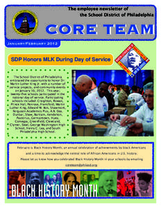 The employee newsletter of the School District of Philadelphia CORE TEAM January/February 2012