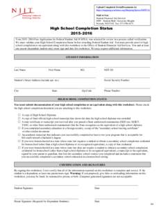 Alternative education / Homeschooling / Student financial aid / Academic certificate / General Educational Development / High school / FAFSA / Office of Federal Student Aid / New Jersey Institute of Technology / Education / Education in Canada / Education in the United States