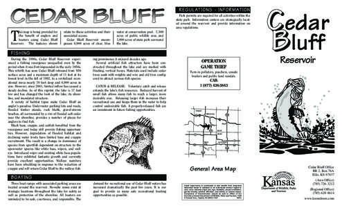 REGULATIONS - INFORMATION Park permits are required for all activities within the state park. Information centers are strategically located around the reservoir and provide information on area regulations. his map is bei