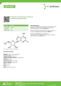 Arabinofuranosyl-2-fluoro-adenine 9-(β-D-Arabinofuranosyl)-2-fluoroadenine Cat. No.  Amount